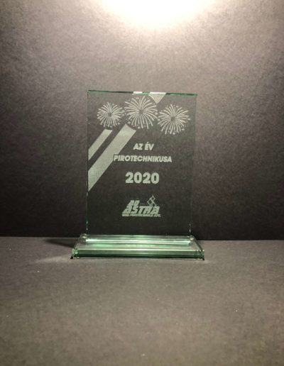 Üveg díj Ad Astra Pirotechnika