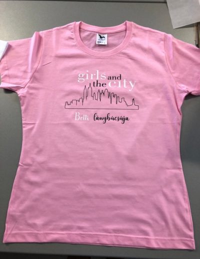 Plotteres rózsaszín póló